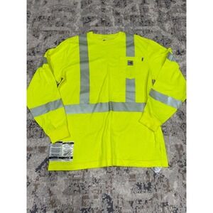 Carhartt FR High Visibility Long Sleeve Shirt Medium Brite Lime FRK003 BLW HRC2